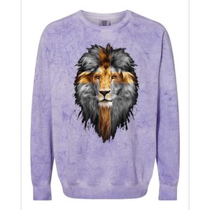 Jesus Lion Of Judah Colorblast Crewneck Sweatshirt