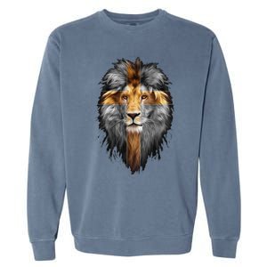 Jesus Lion Of Judah Garment-Dyed Sweatshirt