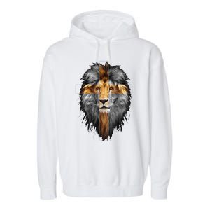 Jesus Lion Of Judah Garment-Dyed Fleece Hoodie