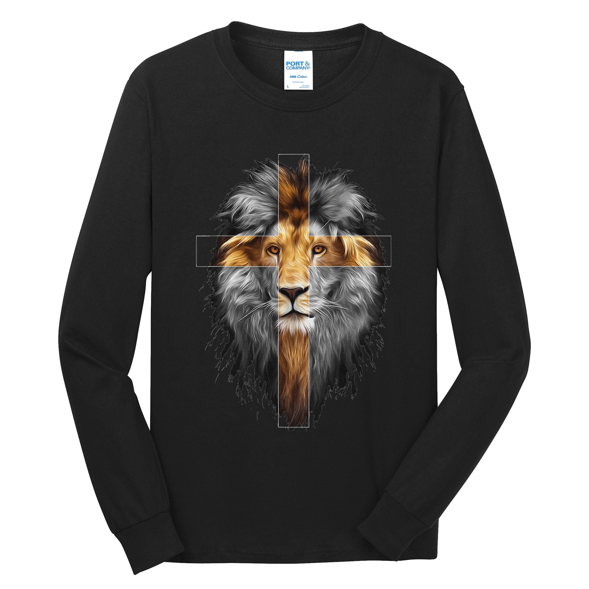 Jesus Lion Of Judah Tall Long Sleeve T-Shirt