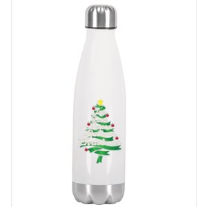 Joy Love Peace Believe Christmas Yuletide Lover Gift Cute Gift Stainless Steel Insulated Water Bottle