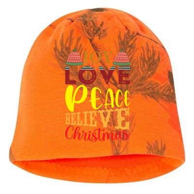 Joy Love Peace Believe Christian Ugly Christmas Sweater Meaningful Gift Kati - Camo Knit Beanie