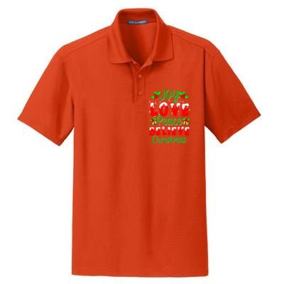 Joy Love Peace Believe Christmas Joy Peace Faith Xmas Gift Dry Zone Grid Polo