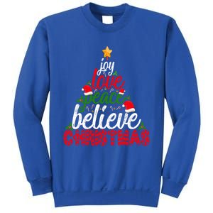 Joy Love Peace Believe Christmas Gift Sweatshirt