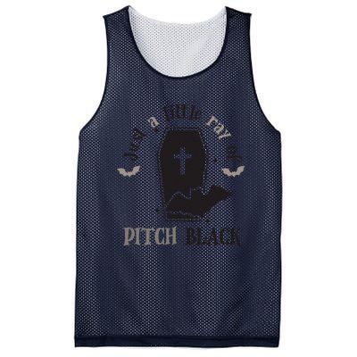 Just Little Ray Of Pitch Black Grave Witchy Halloween Mesh Reversible Basketball Jersey Tank