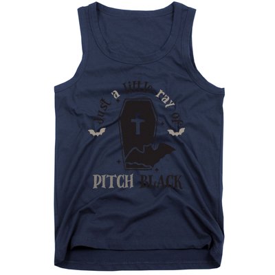 Just Little Ray Of Pitch Black Grave Witchy Halloween Tank Top