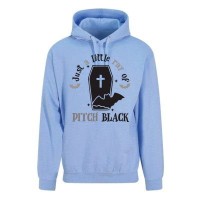 Just Little Ray Of Pitch Black Grave Witchy Halloween Unisex Surf Hoodie