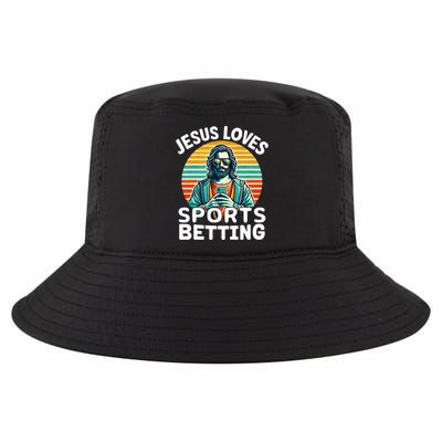 Jesus Loves Sports Betting Parlay Funny Gambling Dfs Over Cool Comfort Performance Bucket Hat