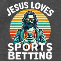 Jesus Loves Sports Betting Parlay Funny Gambling Dfs Over Vector Backpack