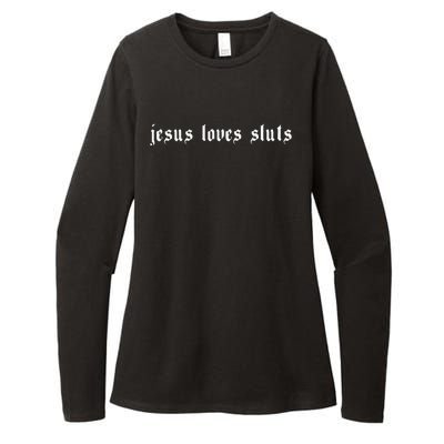 Jesus Loves Sluts Aesthetic Grunge Feminist Feminism Womens CVC Long Sleeve Shirt