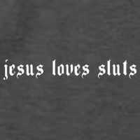 Jesus Loves Sluts Aesthetic Grunge Feminist Feminism Vector Backpack