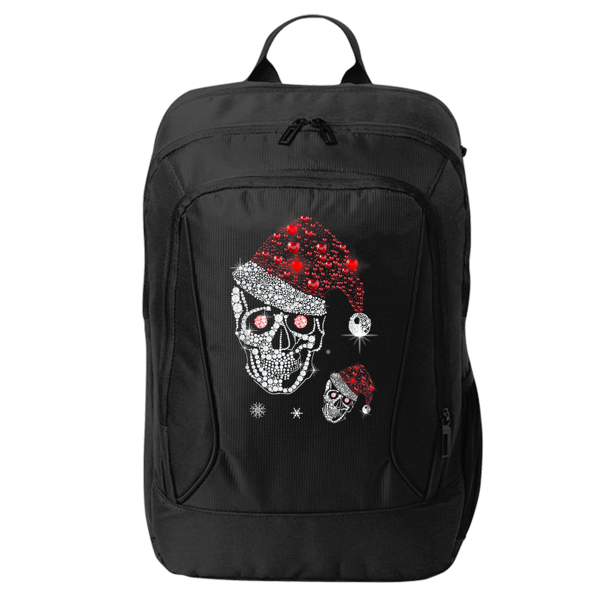 Just Love Skulls Xmas Skull Christmas Wear Santa Hat City Backpack
