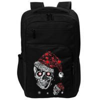 Just Love Skulls Xmas Skull Christmas Wear Santa Hat Impact Tech Backpack