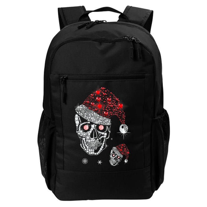 Just Love Skulls Xmas Skull Christmas Wear Santa Hat Daily Commute Backpack