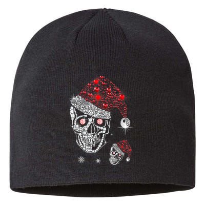 Just Love Skulls Xmas Skull Christmas Wear Santa Hat Sustainable Beanie