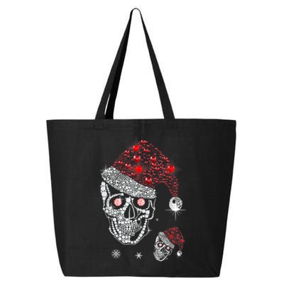 Just Love Skulls Xmas Skull Christmas Wear Santa Hat 25L Jumbo Tote