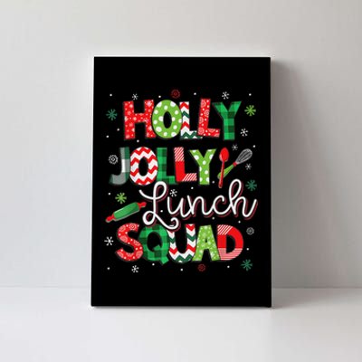 Jolly Lunch Squad Funny Lunch Lady Christmas Lunch Lady Canvas