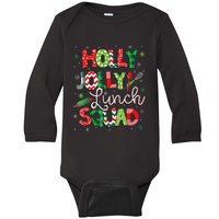 Jolly Lunch Squad Funny Lunch Lady Christmas Lunch Lady Baby Long Sleeve Bodysuit