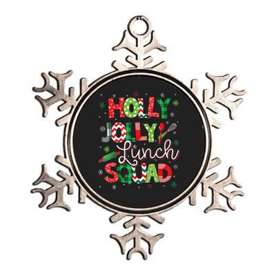 Jolly Lunch Squad Funny Lunch Lady Christmas Lunch Lady Metallic Star Ornament