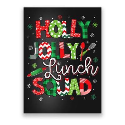 Jolly Lunch Squad Funny Lunch Lady Christmas Lunch Lady Poster