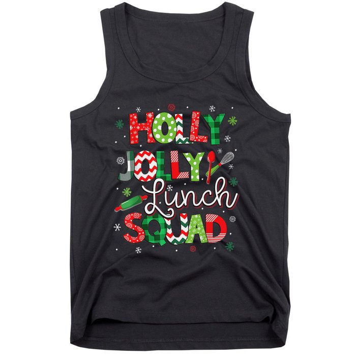 Jolly Lunch Squad Funny Lunch Lady Christmas Lunch Lady Tank Top