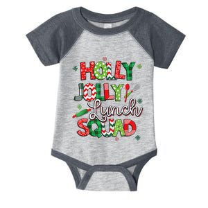 Jolly Lunch Squad Funny Lunch Lady Christmas Lunch Lady Infant Baby Jersey Bodysuit