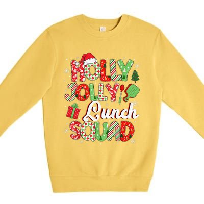 Jolly Lunch Squad Funny Lunch Lady Christmas Lunch Lady Premium Crewneck Sweatshirt