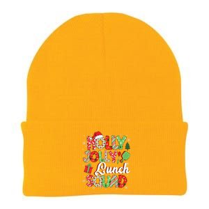 Jolly Lunch Squad Funny Lunch Lady Christmas Lunch Lady Knit Cap Winter Beanie