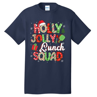 Jolly Lunch Squad Funny Lunch Lady Christmas Lunch Lady Tall T-Shirt