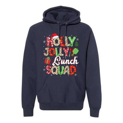 Jolly Lunch Squad Funny Lunch Lady Christmas Lunch Lady Premium Hoodie