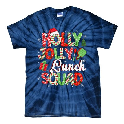 Jolly Lunch Squad Funny Lunch Lady Christmas Lunch Lady Tie-Dye T-Shirt