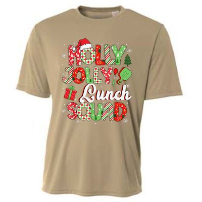 Jolly Lunch Squad Funny Lunch Lady Christmas Lunch Lady Cooling Performance Crew T-Shirt