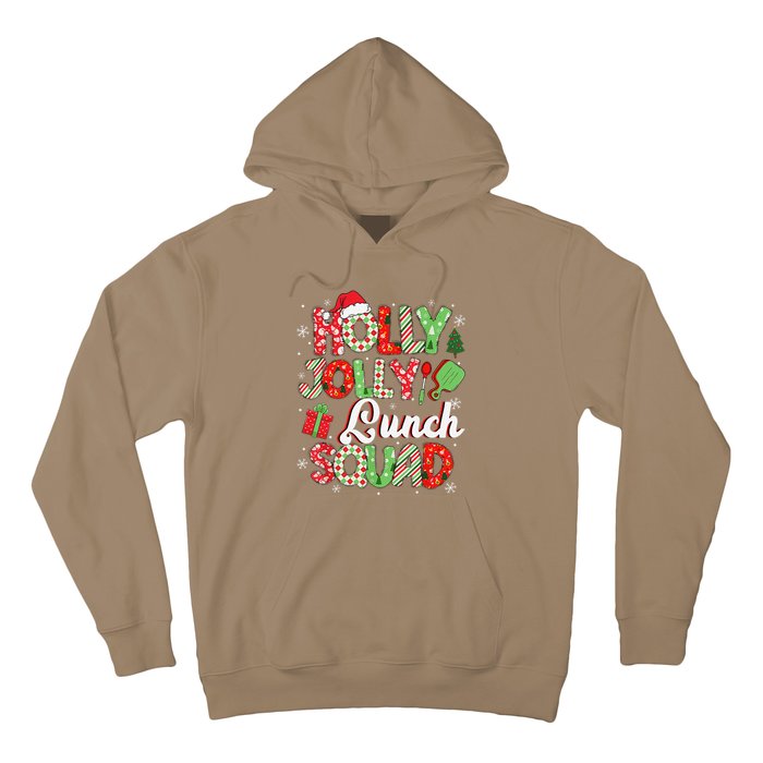 Jolly Lunch Squad Funny Lunch Lady Christmas Lunch Lady Hoodie