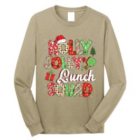 Jolly Lunch Squad Funny Lunch Lady Christmas Lunch Lady Long Sleeve Shirt