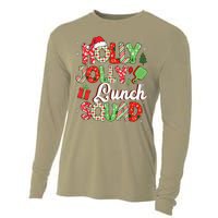 Jolly Lunch Squad Funny Lunch Lady Christmas Lunch Lady Cooling Performance Long Sleeve Crew