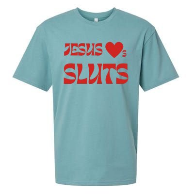 Jesus Loves Sluts Sueded Cloud Jersey T-Shirt