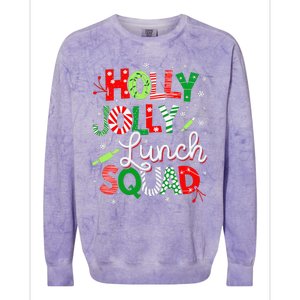 Jolly Lunch Squad Funny Lunch Lady Christmas Lunch Lady Colorblast Crewneck Sweatshirt