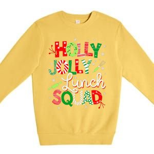 Jolly Lunch Squad Funny Lunch Lady Christmas Lunch Lady Premium Crewneck Sweatshirt