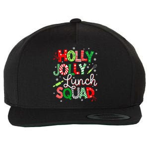 Jolly Lunch Squad Funny Lunch Lady Christmas Lunch Lady Wool Snapback Cap