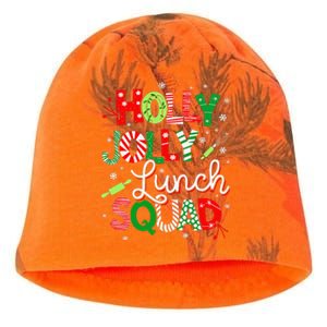 Jolly Lunch Squad Funny Lunch Lady Christmas Lunch Lady Kati - Camo Knit Beanie