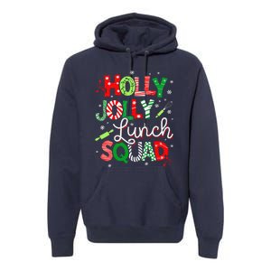 Jolly Lunch Squad Funny Lunch Lady Christmas Lunch Lady Premium Hoodie