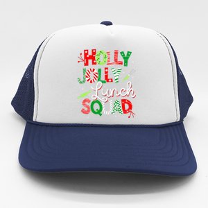 Jolly Lunch Squad Funny Lunch Lady Christmas Lunch Lady Trucker Hat