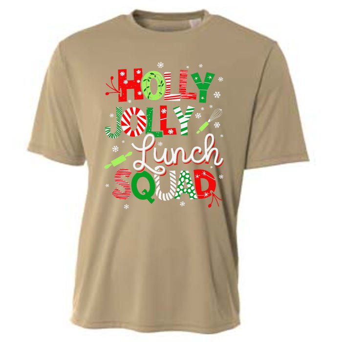 Jolly Lunch Squad Funny Lunch Lady Christmas Lunch Lady Cooling Performance Crew T-Shirt