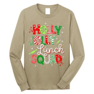 Jolly Lunch Squad Funny Lunch Lady Christmas Lunch Lady Long Sleeve Shirt