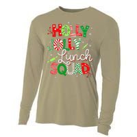 Jolly Lunch Squad Funny Lunch Lady Christmas Lunch Lady Cooling Performance Long Sleeve Crew