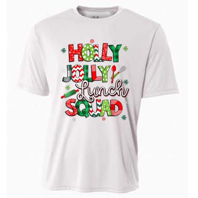 Jolly Lunch Squad Funny Lunch Lady Christmas Lunch Lady Cooling Performance Crew T-Shirt