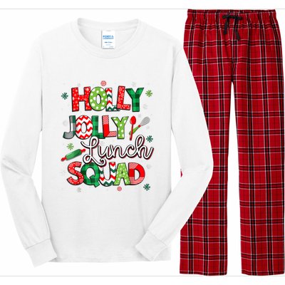 Jolly Lunch Squad Funny Lunch Lady Christmas Lunch Lady Long Sleeve Pajama Set