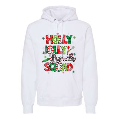 Jolly Lunch Squad Funny Lunch Lady Christmas Lunch Lady Premium Hoodie