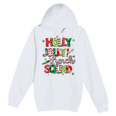 Jolly Lunch Squad Funny Lunch Lady Christmas Lunch Lady Premium Pullover Hoodie