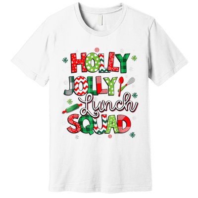 Jolly Lunch Squad Funny Lunch Lady Christmas Lunch Lady Premium T-Shirt